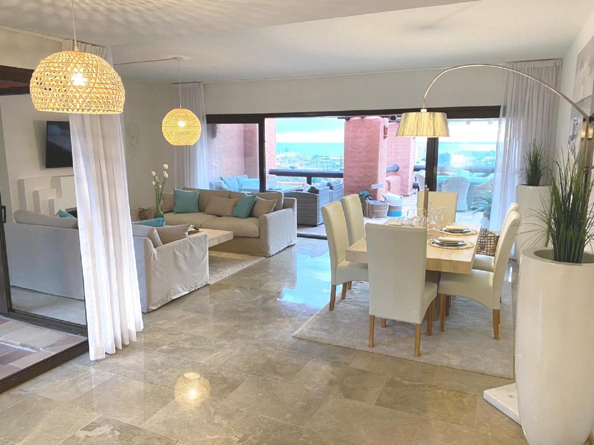 15 First Line Penthouse With Wonderful Seaview Near Duquesa Golf Manilva Andalucia公寓 外观 照片